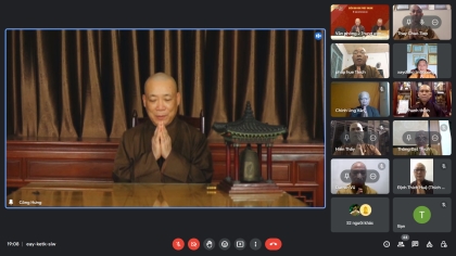 Ban Hoằng pháp Trung ương GHPGVN họp trực tuyến chuẩn bị lễ ra mắt nhiệm kỳ 2022-2027